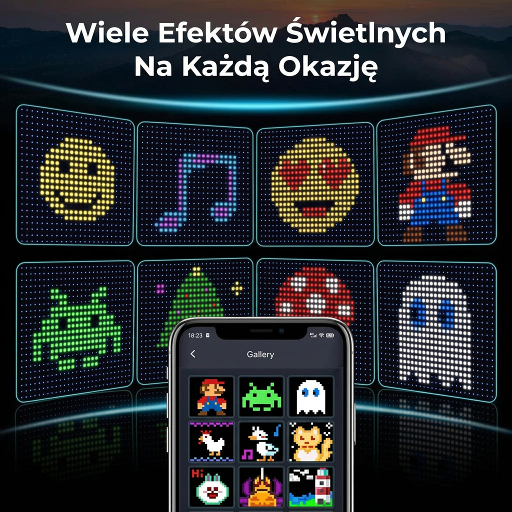 Inteligentne Lampki LED PREMIUM w Formie Kurtyny 1/2 szt. – Sterowanie Aplikacją, Synchronizacja z Muzyką, Własne Wzory, Wodoodporne 🎄🎵