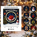 Magnetyczna Pozytywka Świąteczna na Lodówkę – Lampka Nocna z Akrylowym Odtwarzaczem Muzyki i 9 Wymiennymi Płytami 🎄🎵