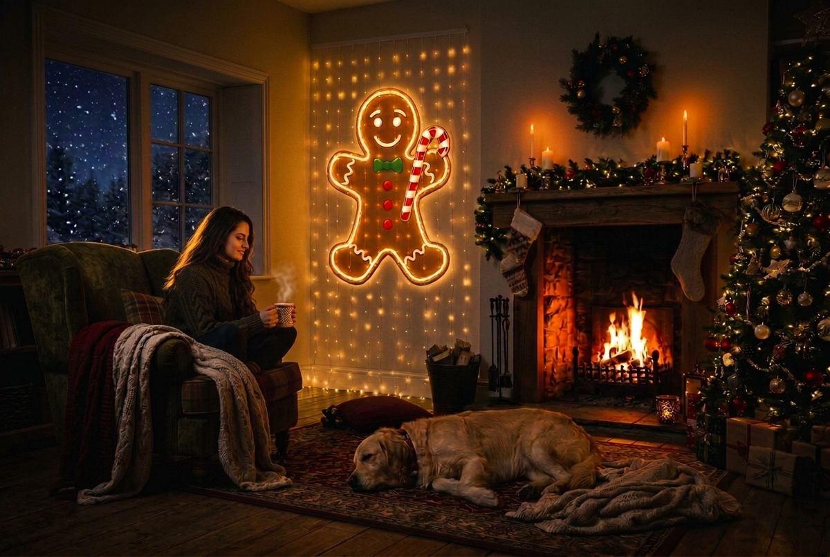 Inteligentna Kurtyna LED 400 Diod z Aplikacją i Muzyką - Świąteczne Lampki Kurtynowe 🎄